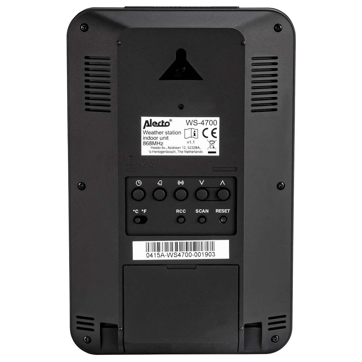 Alecto Weather Station | Indoor and Outdoor Temperature, Forcast, Wind, Humidity, Rain & More | Outside Wireless sensor | Black