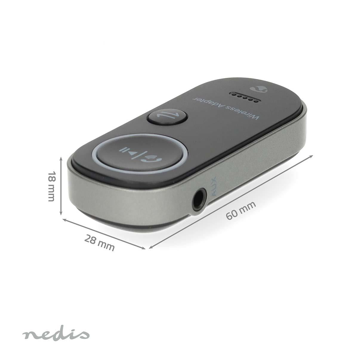 Nedis Bluetooth® Transmitter Receiver | Connection input: USB-C™ Female | Connection output: 3.5 mm | SBC | Up to 1 Device | Maximum battery play time: 8.5 hrs | Black