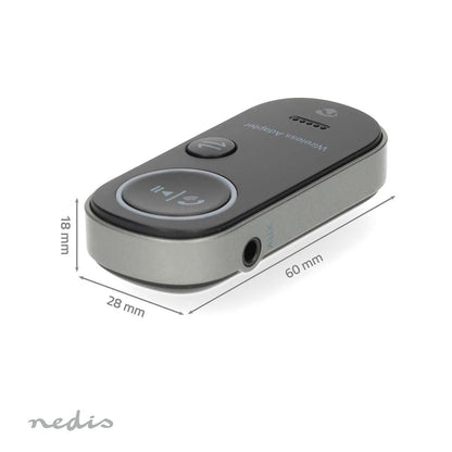 Nedis Bluetooth® Transmitter Receiver | Connection input: USB-C™ Female | Connection output: 3.5 mm | SBC | Up to 1 Device | Maximum battery play time: 8.5 hrs | Black