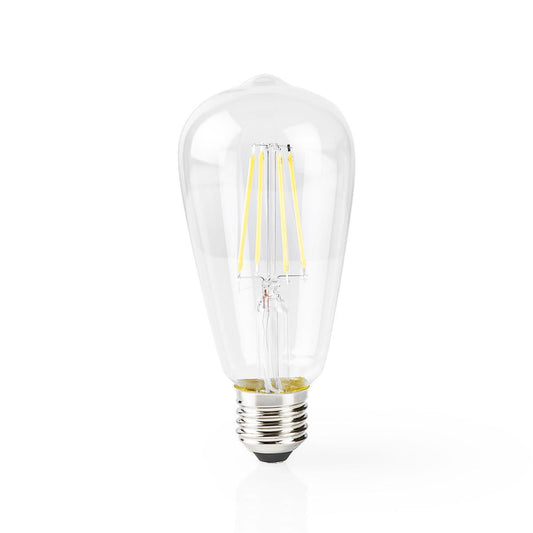 Nedis SmartLife LED Filament Bulb | Wi-Fi | E27 | 500 lm | 5 W | Warm White | 2700 K | Glass | Android™ / IOS | ST64 | 1 pcs