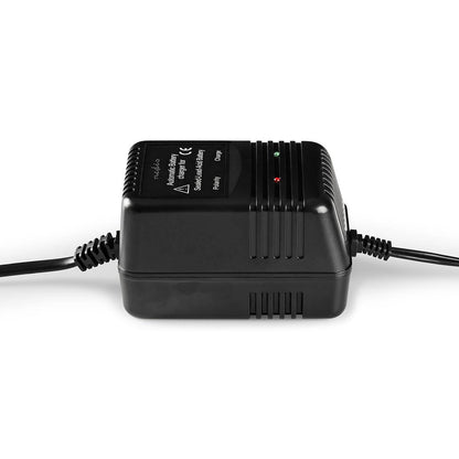 Nedis Lead-Acid Battery Charger | 2.3 / 6.9 / 13.8 V DC | 0.6 A | Trickle charging | Type C (CEE 7/16) | Battery Clamps | Battery type: AGM / Gel / Lead Acid / SLA / VRLA | Black