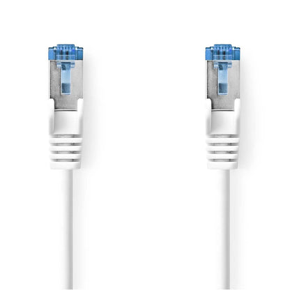 Nedis CAT6a Network Cable | S/FTP | RJ45 Male | RJ45 Male | 1.00 m | Snagless | Round | LSZH | White | Box