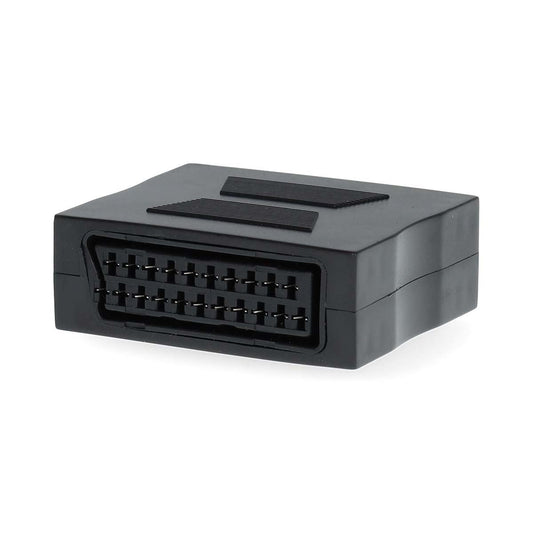 Nedis SCART Adapter | SCART Female | SCART Female | Nickel Plated | Straight | ABS | Black | 1 pcs | Box