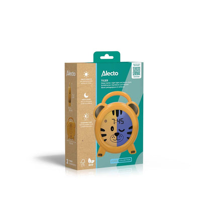 Alecto BC100TIGER | Sleep Trainer & Night Lamp Light / Alarm Clock - Tiger