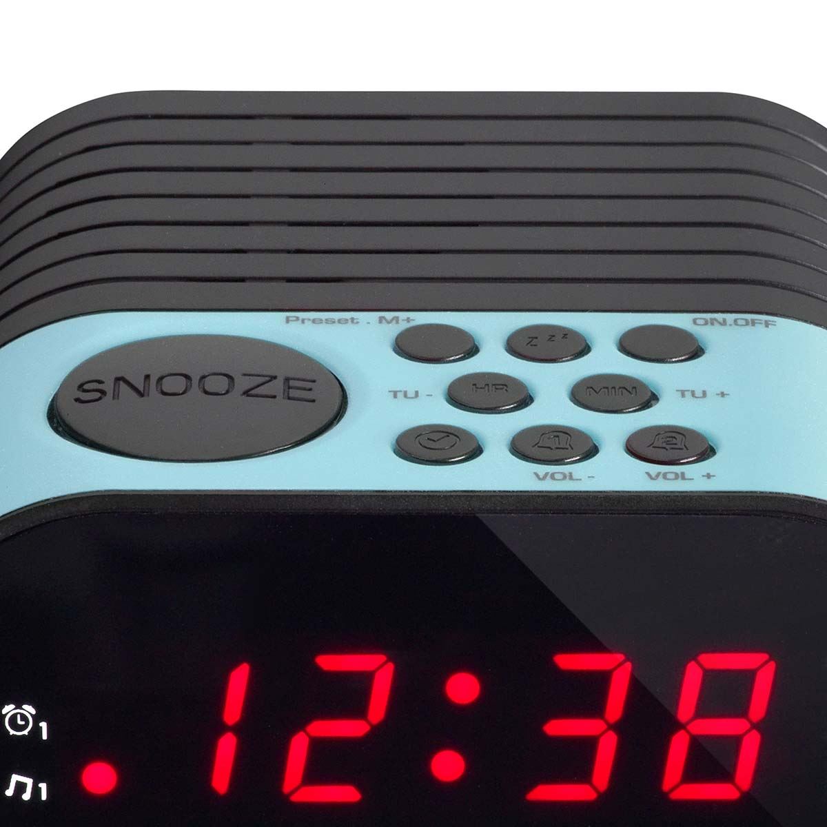 Lenco CR-07 BLUE | FM Clock Radio | Clear Read | Blue