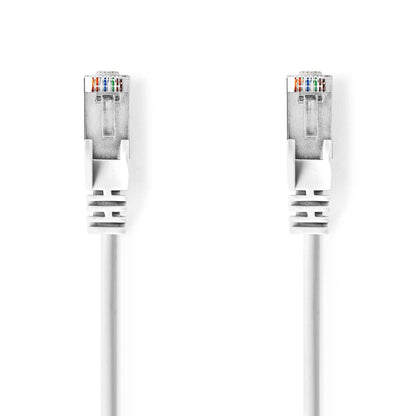 Nedis CAT5e Network Cable | SF/UTP | RJ45 Male | RJ45 Male | 0.50 m | Round | PVC | White | Envelope