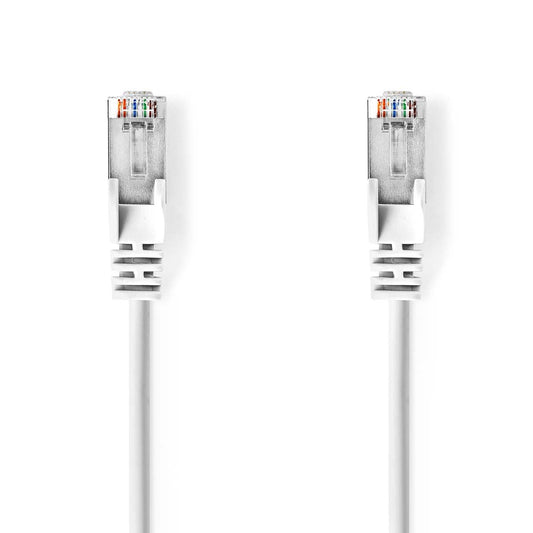 Nedis CAT5e Network Cable | SF/UTP | RJ45 Male | RJ45 Male | 0.50 m | Round | PVC | White | Envelope