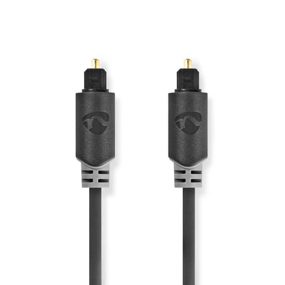 Nedis Optical Audio Cable | TosLink Male | TosLink Male | 2.00 m | Round | PVC | Anthracite | Box