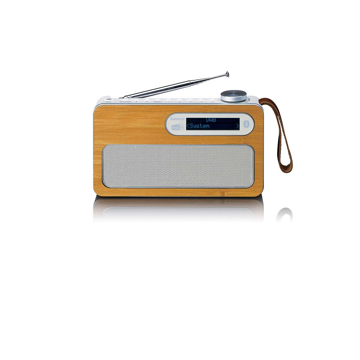 Lenco PDR-040EF | Portable DAB+ FM Radio with Bluetooth® Speaker | Bamboo
