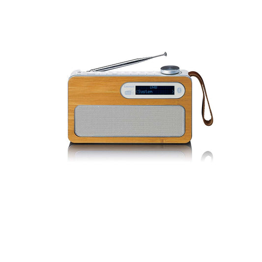 Lenco PDR-040EF | Portable DAB+ FM Radio with Bluetooth® Speaker | Bamboo