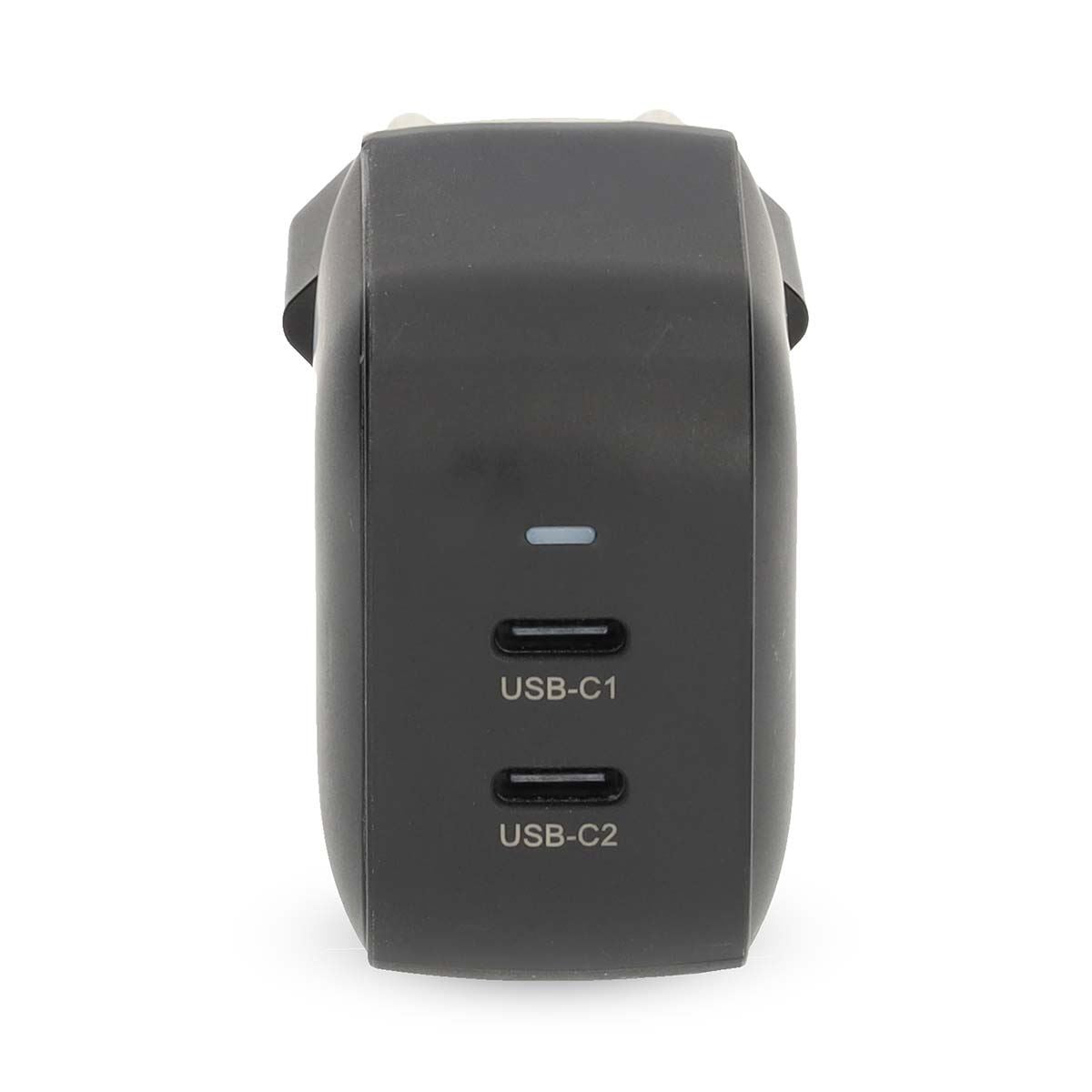 Nedis Wall Charger | 45 W | GaN | PD3.0 | Quick charge feature | 2.25 / 3.0 A | Number of outputs: 2 | 2x USB-C™ | Automatic Voltage Selection | Black