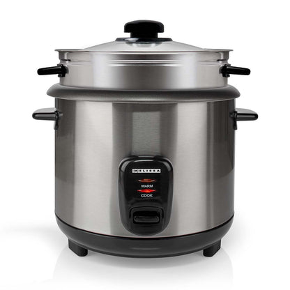 MELISSA Rice Cooker | 1.5 l | 500 W | Non stick coating | Removable bowl | Steamer Basket | Keep-warm function | Auto shut-off