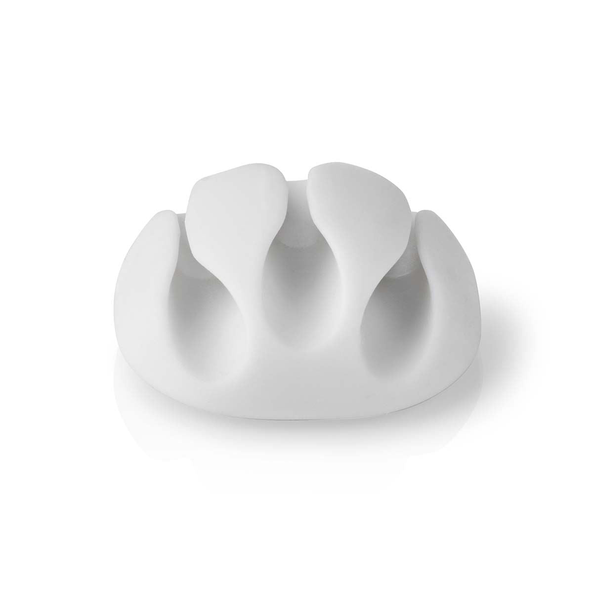 Nedis CMGC20034WT | Cable Management | Cable Clip | Click and Go | 4 pcs | Number of slots: 3 Slots | Maximum cable thickness: 5.3 mm | TPE | White