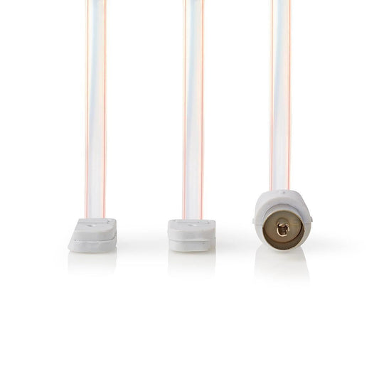 Nedis Coax Cable | IEC (Coax) Male | Open | Nickel Plated | 50 Ohm | Unshielded | 1.90 m | Flat | PVC | White | Box