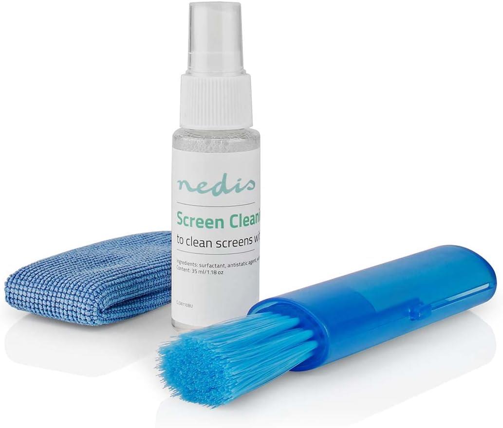 Nedis Screen Cleaner | Spray | 35 ml | Notebook / Smartphone / Tablet / TV Screen | Wiper included