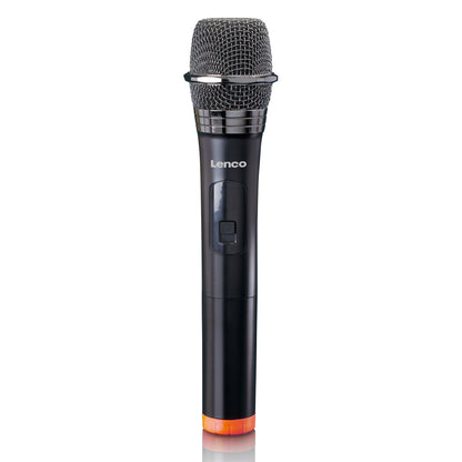Lenco MCW-011BK | Microphone | Wireless | 6.35mm Connection | Battery Powered Receiver