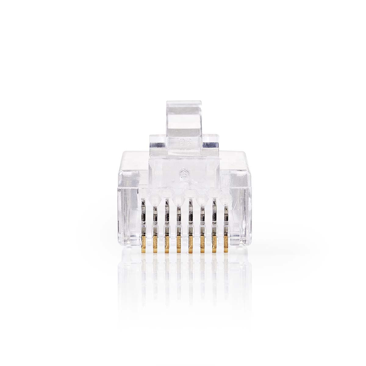 Nedis RJ45 Connector | Male | Solid UTP CAT6 | Straight | Gold Plated | 10 pcs | PVC | Transparent | Box