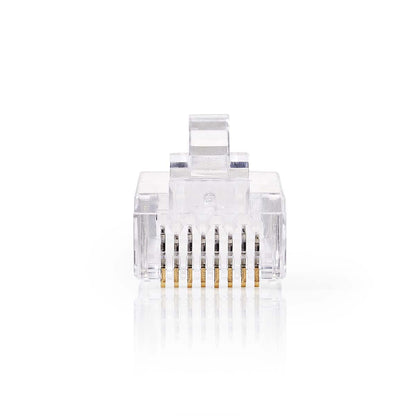 Nedis RJ45 Connector | Male | Solid UTP CAT6 | Straight | Gold Plated | 10 pcs | PVC | Transparent | Box
