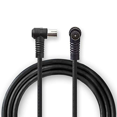 Nedis Coax Cable | IEC (Coax) Male | IEC (Coax) Female | Nickel Plated | 120 dB | 75 Ohm | Quad Shielded | 3.00 m | Round | PVC | Black | Label
