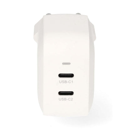 Nedis Wall Charger | 35 W | GaN | PD3.0 | Quick charge feature | 1.75 / 2.33 / 2.92 / 3.0 A | Number of outputs: 2 | 2x USB-C™ | Automatic Voltage Selection | White