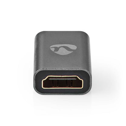 Nedis HDMI™ Adapter | HDMI™ Male / HDMI™ Mini Connector | HDMI™ Output | Gold Plated | Straight | Aluminium | Gun Metal Grey | 1 pcs | Cover Window Box