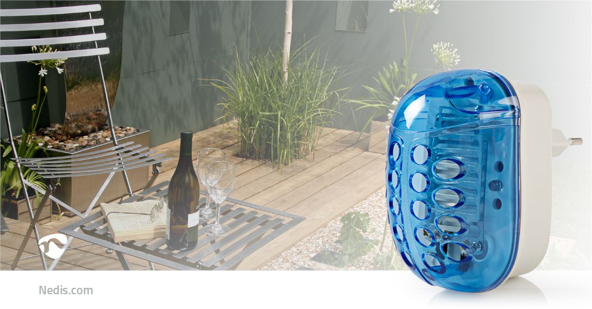 Nedis EU Travel Insect Stop Light Trap | 1 W | Lamp type: LED Light | Effective range: 20 m² | Blue / White