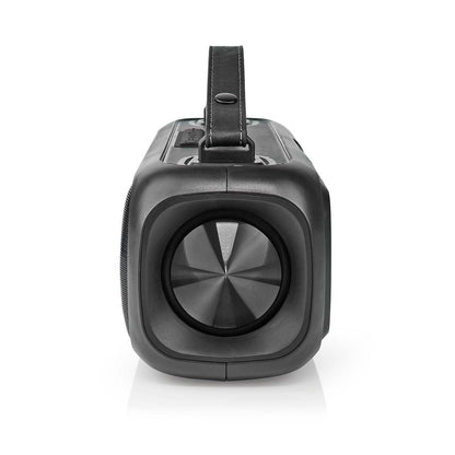 Nedis Bluetooth® Party Boombox | 4.5 hrs | 2.0 | 45 W | Media playback: AUX / USB | IPX5 | Linkable | Carrying handle | Party lights | Black