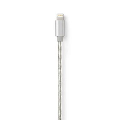 Nedis Lightning Cable | USB 2.0 | Apple Lightning 8-Pin | USB-A Male | 480 Mbps | Gold Plated | 3.00 m | Round | Braided / Nylon | Aluminium | Cover Window Box