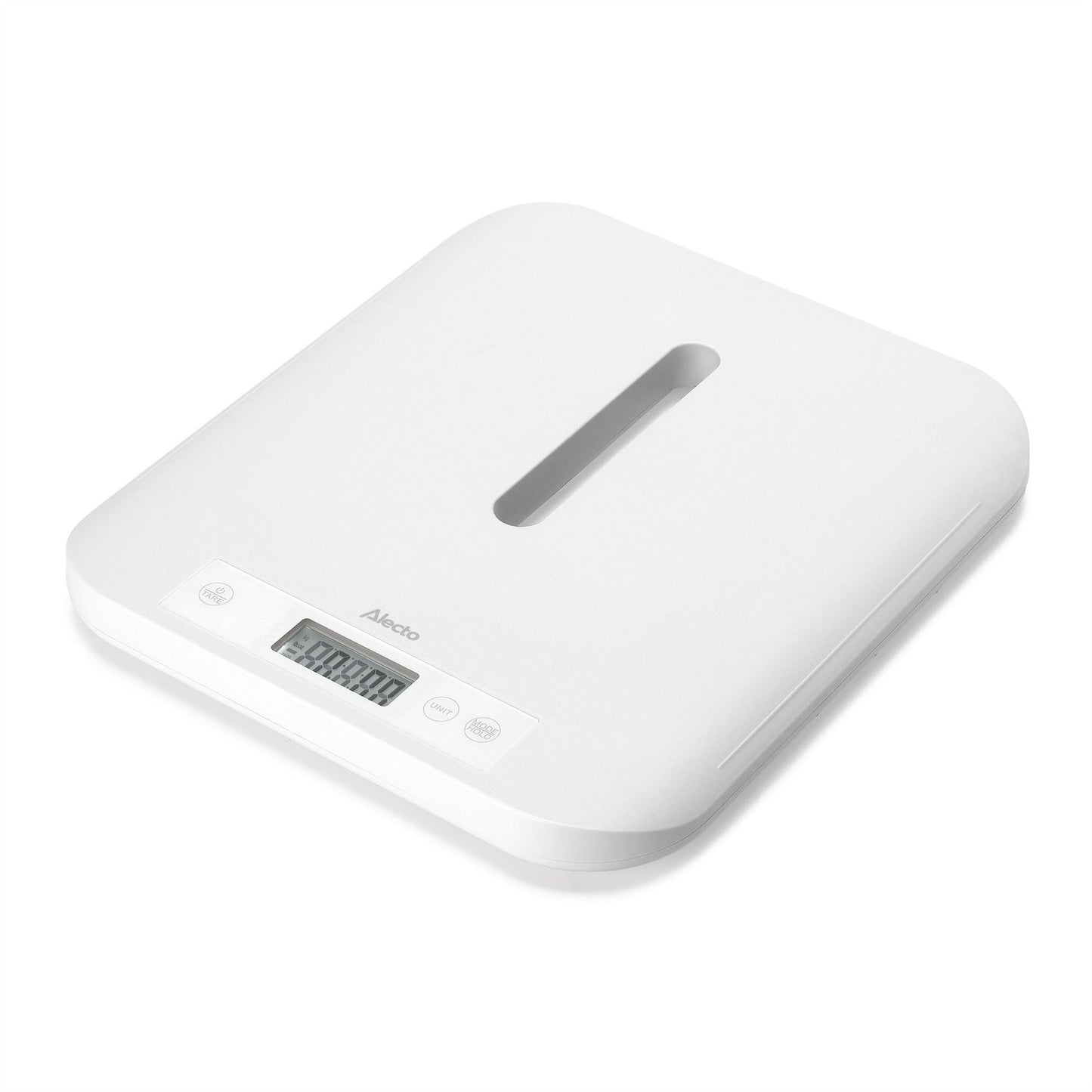 Alecto BC70 Digital Baby Weighing Scales, Personal Scale and Pet Scale in one - Up to 150 kg with Removable Weighing Surface - White