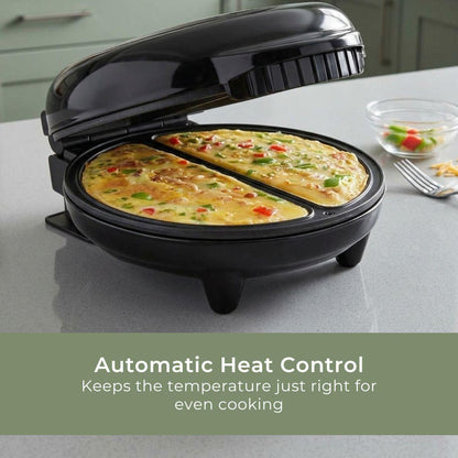MELISSA Omelet Maker | Makes 2 Omlets at one Time | 750W | Black