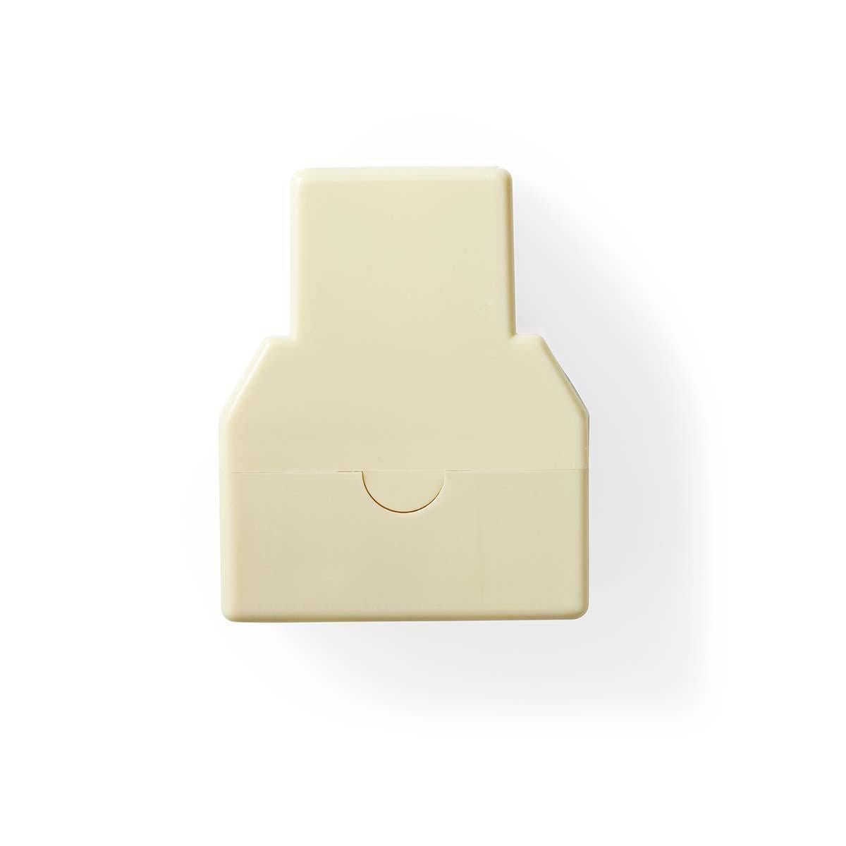 Nedis Telecom Wall Box | Connector type: RJ11 | RJ11 Female | 2x RJ11 (4/6) Female | Splitter | ABS | Ivory | Envelope