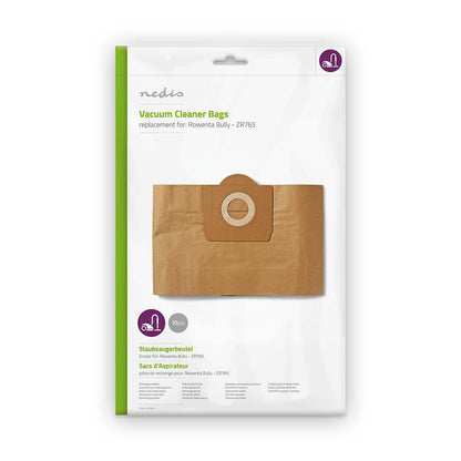 Nedis DUBG110ROW10 | Vacuum Cleaner Bag | 10 pcs | Paper | Most sold for: Rowenta Bully - ZR765 | Brown