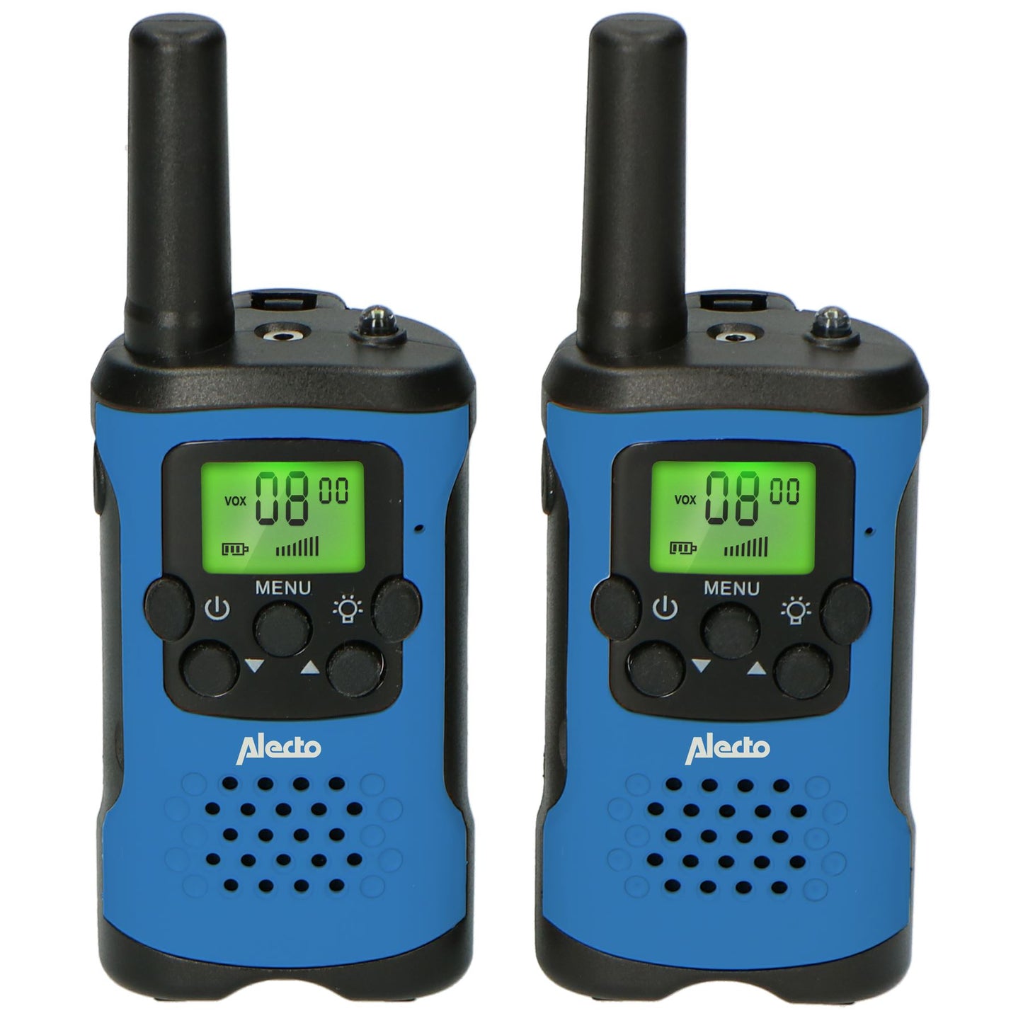 Alecto Walkie-Talkie Childrens Set | 2 Handsets | Up to 7 km | Frequency channels: 8 | VOX | up to 3 Hours | Black / Blue
