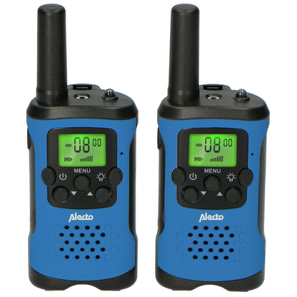 Alecto Walkie-Talkie Childrens Set | 2 Handsets | Up to 7 km | Frequency channels: 8 | VOX | up to 3 Hours | Black / Blue