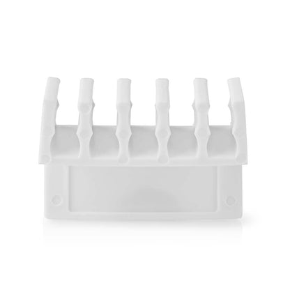 Nedis CMGC21052WT | Cable Management | Cable Clip | Click and Go | 2 pcs | Number of slots: 5 Slots | Maximum cable thickness: 7.1 mm | Polypropylene | White
