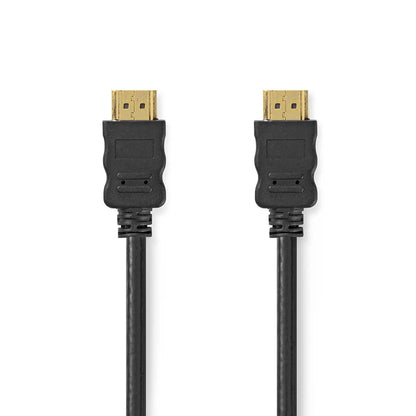 Nedis High Speed HDMI™ Cable with Ethernet | HDMI™ Connector | HDMI™ Connector | 4K@60Hz | ARC | 18 Gbps | 10.0 m | Round | PVC | Black | Label | 12.349.346