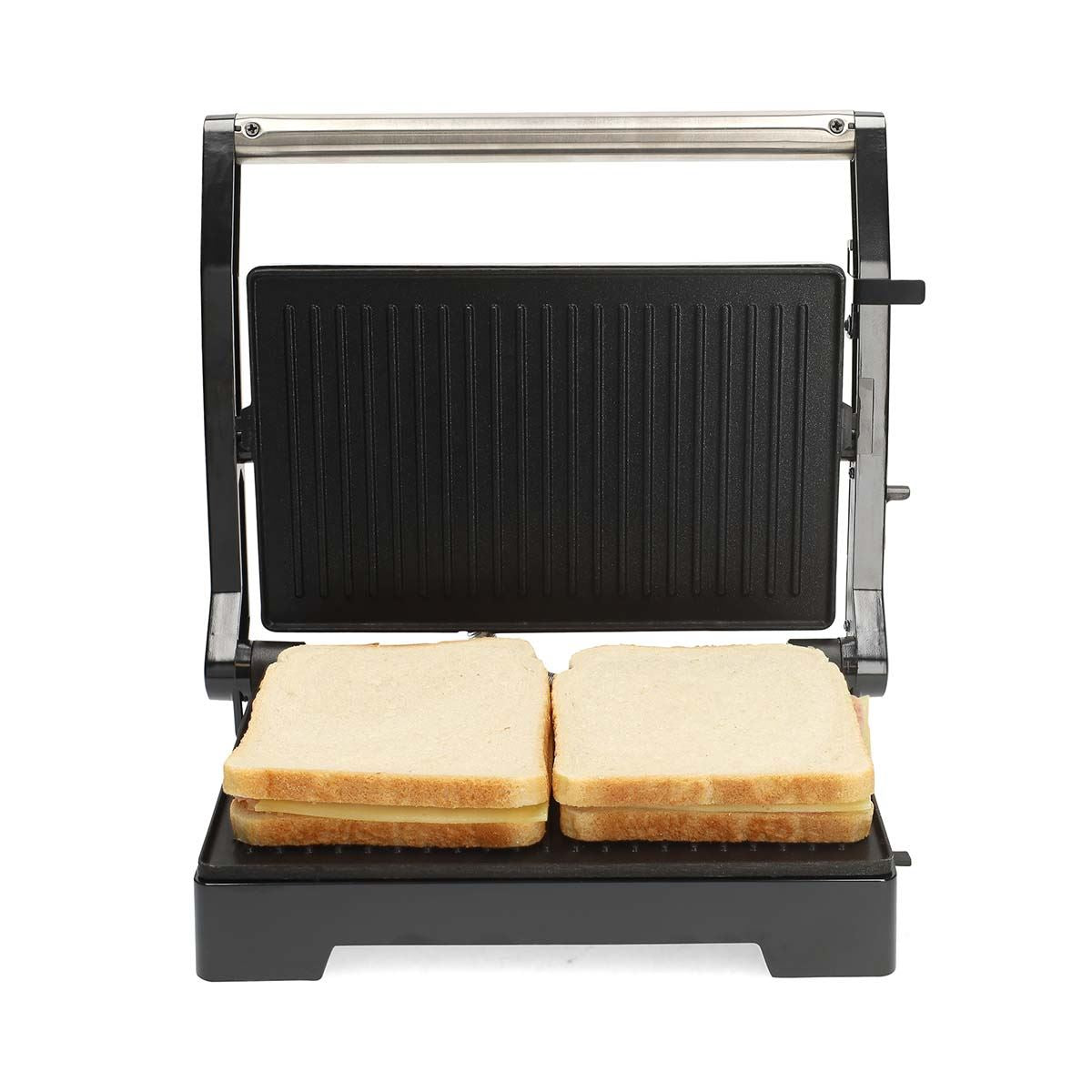 MELISSA Contact Grill | 1000 W | 23 x 14.5 cm | Opens out Table Grill Function| Plastic / Stainless Steel