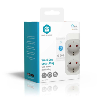 Nedis SmartLife Smart Plug | Wi-Fi | IP21 | Power meter | 3680 W | Type F (CEE 7/7) | 0 - 55 °C | Android™ / IOS | 2-Way | White | 1 pcs