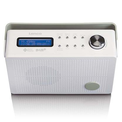 Lenco PDR-030WH | Portable DAB+ FM Radio with Alarm | White