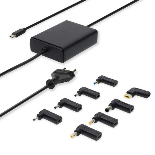 Nedis Notebook Adapter | GaN | 100 W | 5 / 9 / 12 / 15 / 20 V DC | 3.0 / 5.0 A | Used for: Notebook / Smartphone / Tablet | Euro / Type-C (CEE 7/16)