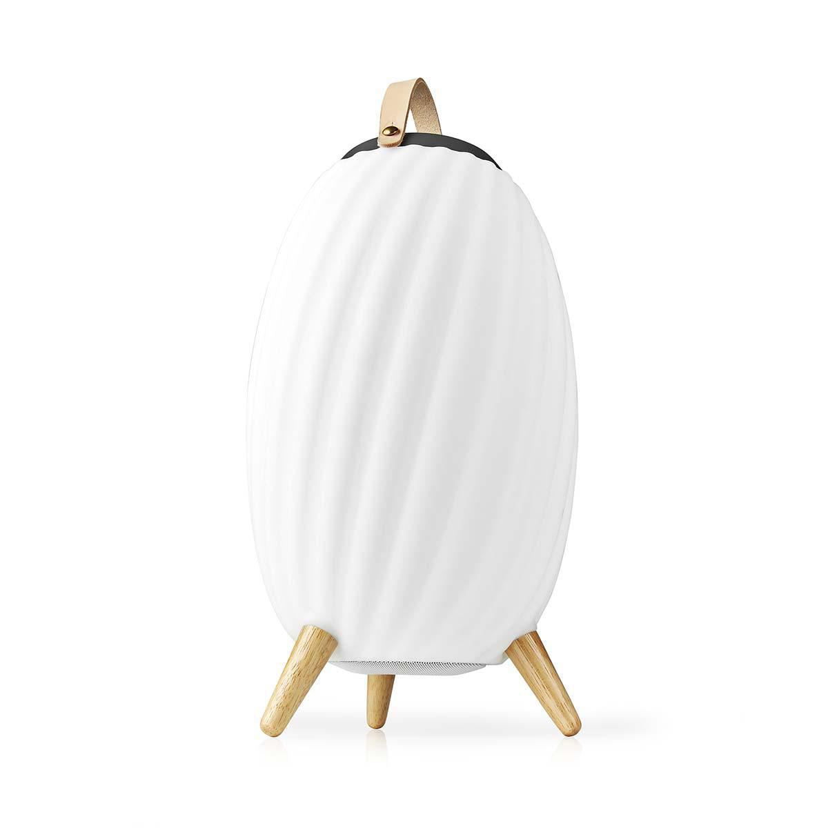 Nedis Bluetooth® Speaker with Mood Light | 6 hrs | Ambiance Design | 60 W | Mono | RGB / Warm White | IPX5 | Linkable | Grey / White