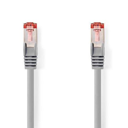 Nedis CCGL85221GY200 | CAT6 Network Cable | RJ45 Male | RJ45 Male | S/FTP | 20.0 m | Round | LSZH | Grey | Label