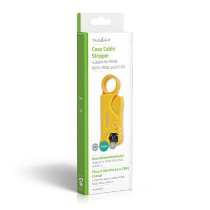 Nedis CSGG49510YE | Cable Stripping Plier | Stripping Tool | PVC / Steel | Black / Yellow