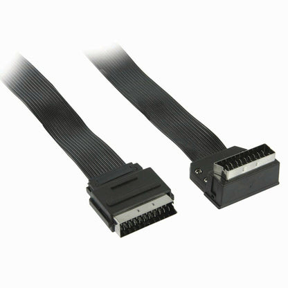 Nedis SCART Cable | SCART Male | SCART Male | Nickel Plated | 480p | 2.00 m | Flat | PVC | Black | Envelope
