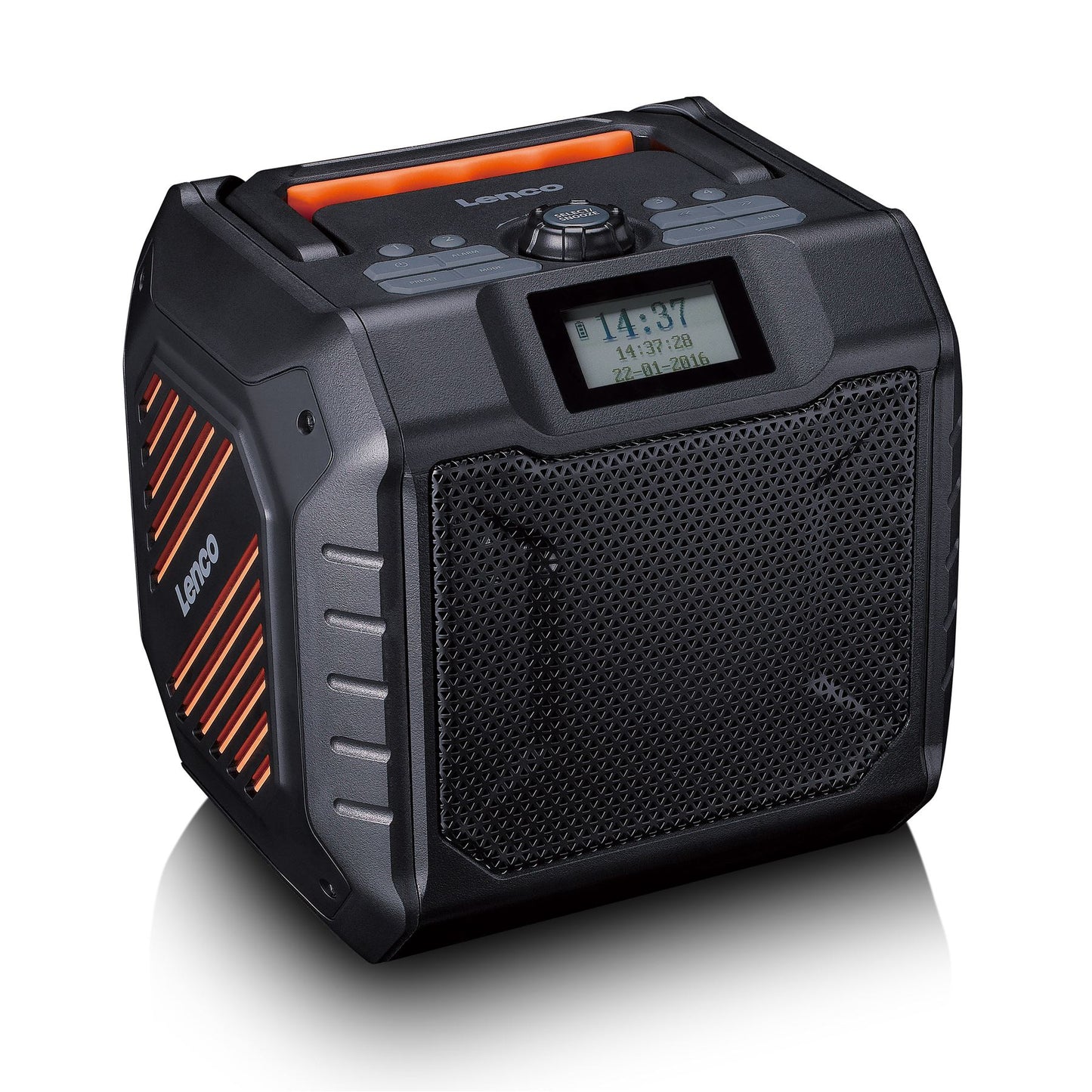 Lenco ODR-160GY | High Power Portable Outdoor Bluetooth® Speaker |  DAB+/FM Radio | IPX5 Water-Resistant | Grey