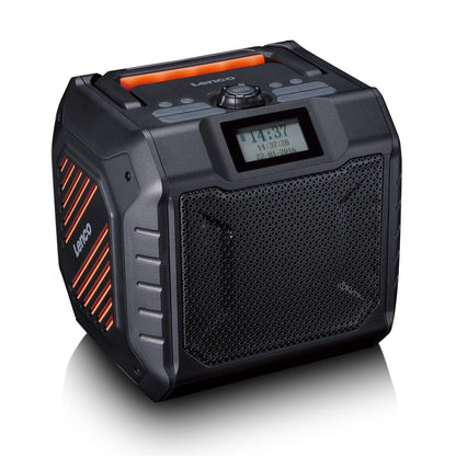 Lenco ODR-160GY | High Power Portable Outdoor Bluetooth® Speaker |  DAB+/FM Radio | IPX5 Water-Resistant | Grey