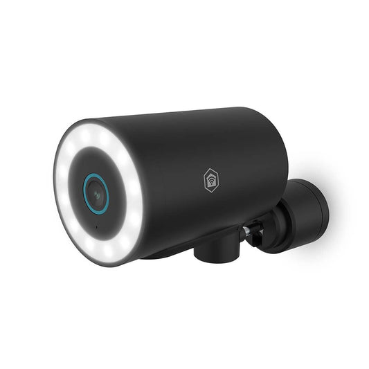 Nedis SmartLife Outdoor Camera | Wi-Fi | Spotlight | 4K / 3840x2160 | IP65 | Cloud Storage (optional) / microSD (not included) / Onvif | 5 V DC | With motion sensor | Night vision | Black