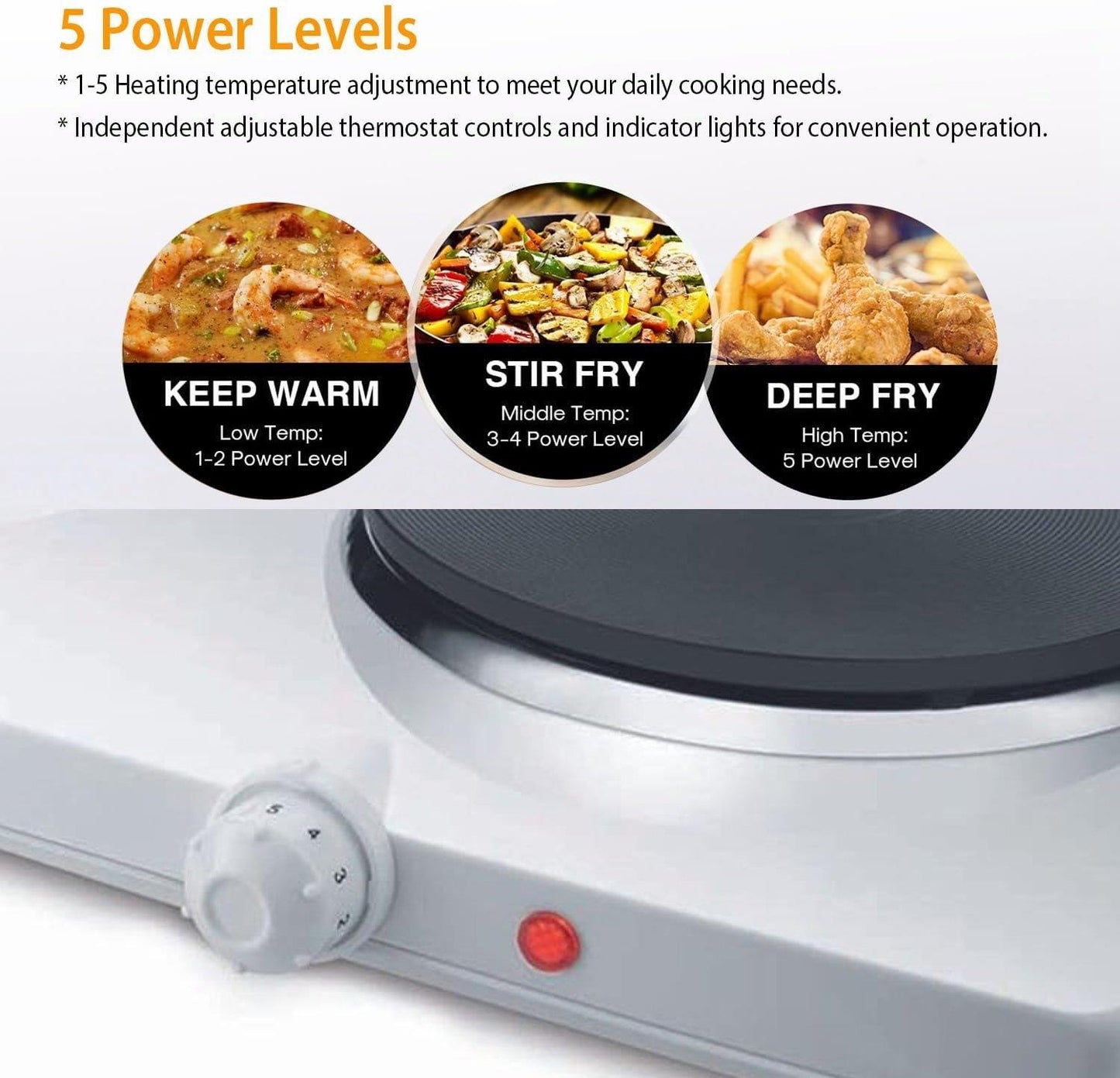 Nedis Electric Cooking Plates | Cooking zones: 2 | 2300 W | Overheating protection | White