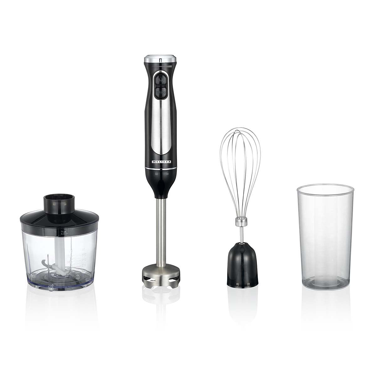 MELISSA Hand Blender 600 W | Mains Powered | Speed settings: 2-Speed Setting | Black / Silver