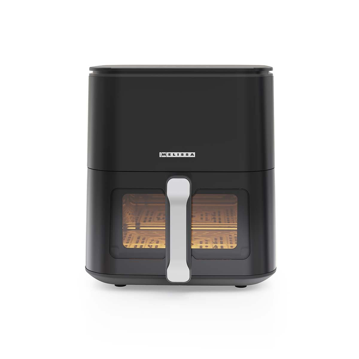 MELISSA 5L Hot Air Fryer Sleek XL for Healthy Low Fat Cooking, with Adjustable Temperature, Digital Display Control, 8 Presets and 60 Minute Timer  - Black